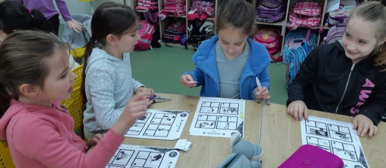 שיעור חינוך בכיתה ב בהנחיית המחנכת שרה – אלה סטינברג ואיתי פרוי, ב’1