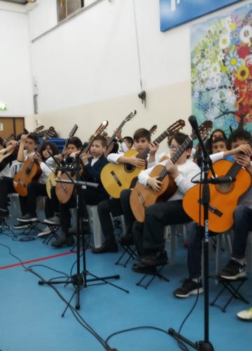 מפגש מוזיקלי עם תלמידי בית הספר ‘קלנסווה’ יפו – יפתח, דפנה, תום, תומר, ד’